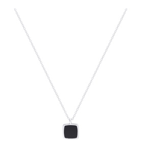Solitaire Onyx Pendant Necklace