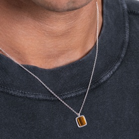 Tiger Eye Pendant Necklace