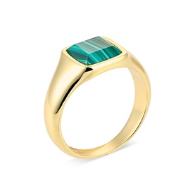 Malachite Cushion Ring