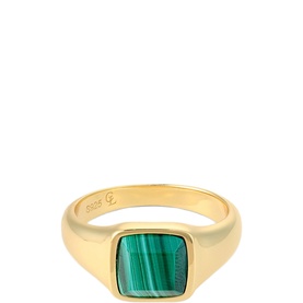 Malachite Cushion Ring