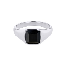 Onyx Cushion Signet Ring