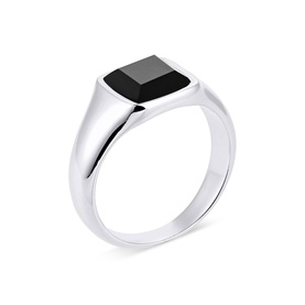 Onyx Cushion Signet Ring