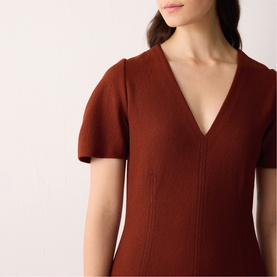 Curved Sleeve Midi Dress