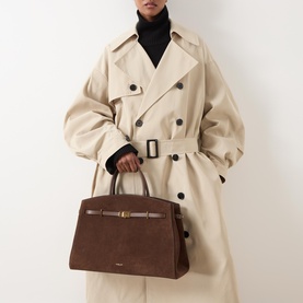 Hudson Suede Top-Handle Bag