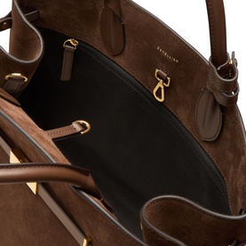 Hudson Suede Top-Handle Bag