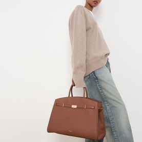 Hudson Leather Top-Handle Bag