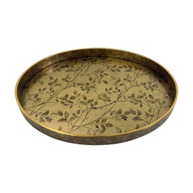 Oriental Floral Round Tray