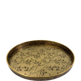 Oriental Floral Round Tray