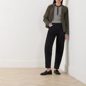 Neat High-Rise Tapered Jeans