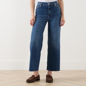 Le Palazzo Cropped Wide Leg Jeans