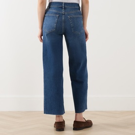 Le Palazzo Cropped Wide Leg Jeans