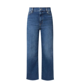 Le Palazzo Cropped Wide Leg Jeans