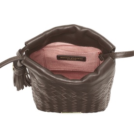 Hudson Leather Weave Crossbody Bag