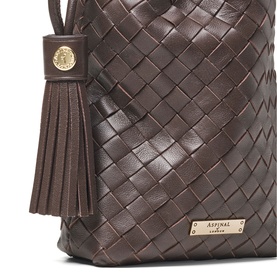 Hudson Leather Weave Crossbody Bag