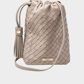 Hudson Leather Weave Crossbody Bag