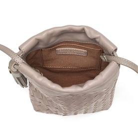 Hudson Leather Weave Crossbody Bag