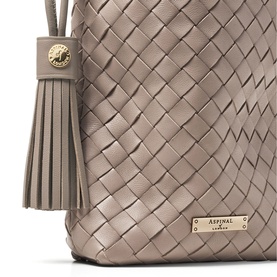 Hudson Leather Weave Crossbody Bag