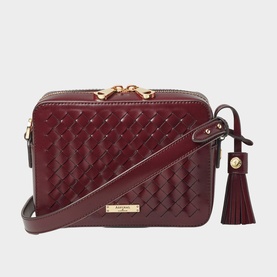 Leather Weave Camera Bag