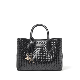 London Leather Weave Midi Tote Bag