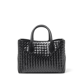 London Leather Weave Midi Tote Bag
