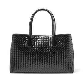 London Leather Weave Tote Bag