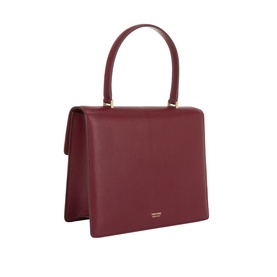 Grained Leather Top Handle Bag