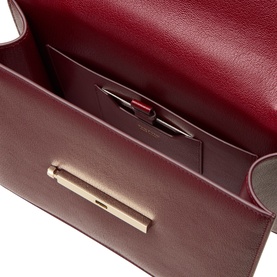 Grained Leather Top Handle Bag