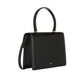 Grained Leather Top Handle Bag