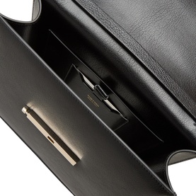 Grained Leather Top Handle Bag