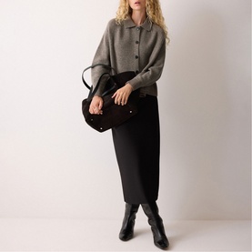 Collared Knitted Cardigan