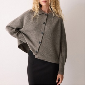 Collared Knitted Cardigan