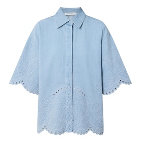 Broderie Anglaise Denim Shirt