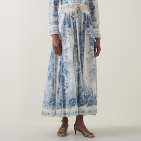 Wanderlust Mid-Rise Printed Skirt