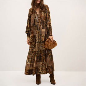 Pierta Patchwork Print Dress
