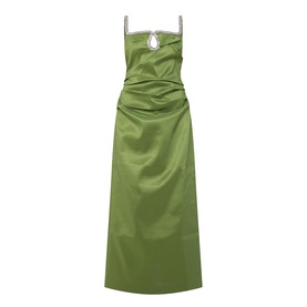 Astonhall Rhinestone Trim Ruched Dress