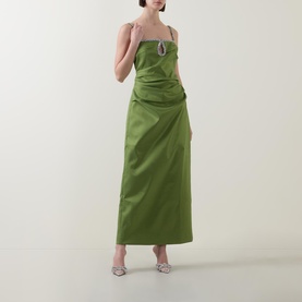 Astonhall Rhinestone Trim Ruched Dress