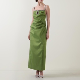 Astonhall Rhinestone Trim Ruched Dress