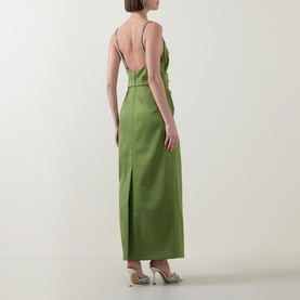Astonhall Rhinestone Trim Ruched Dress