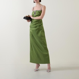 Astonhall Rhinestone Trim Ruched Dress