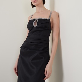 Astonhall Rhinestone Trim Ruched Dress