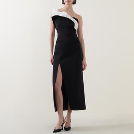 Droxford Contrast Panel Evening Dress