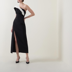 Droxford Contrast Panel Evening Dress