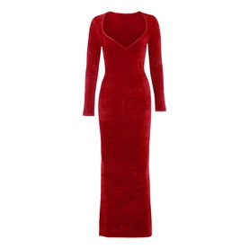 Aria Chenille Sweetheart Fitted Dress
