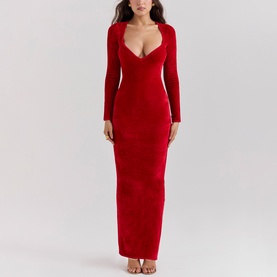 Aria Chenille Sweetheart Fitted Dress