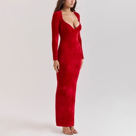 Aria Chenille Sweetheart Fitted Dress