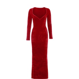 Aria Chenille Sweetheart Fitted Dress