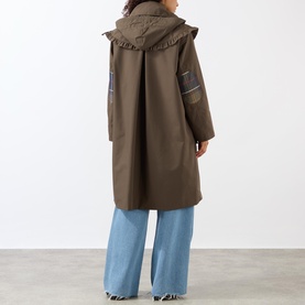 Ruffle Collar Waterproof Parka Jacket