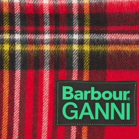 Logo Tartan Fringed Scarf