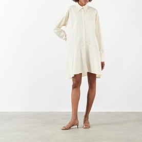Single Cuff Mini Shirt Dress