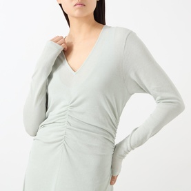 Steep Gathered Front Dress